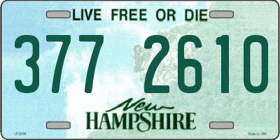 NH license plate 3772610