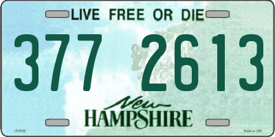 NH license plate 3772613