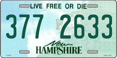 NH license plate 3772633