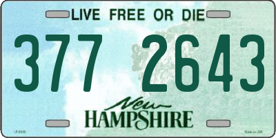 NH license plate 3772643