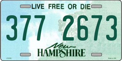 NH license plate 3772673