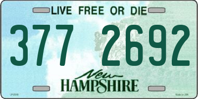 NH license plate 3772692