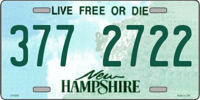 NH license plate 3772722
