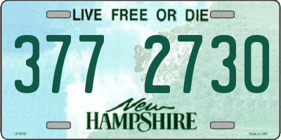 NH license plate 3772730