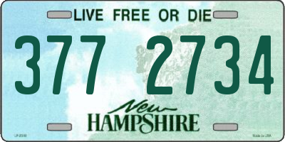 NH license plate 3772734