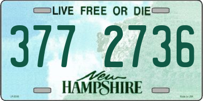 NH license plate 3772736