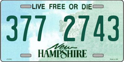 NH license plate 3772743