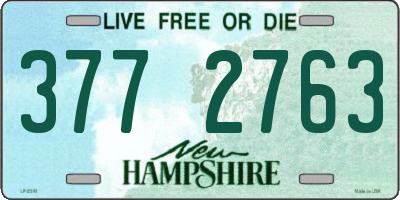 NH license plate 3772763