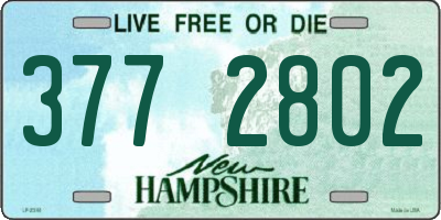 NH license plate 3772802