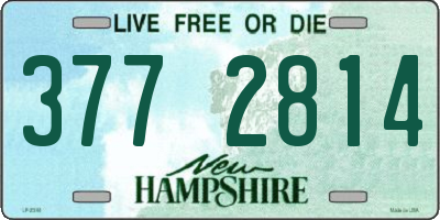 NH license plate 3772814