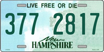 NH license plate 3772817