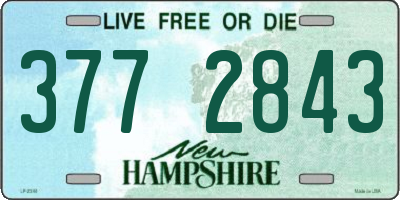 NH license plate 3772843