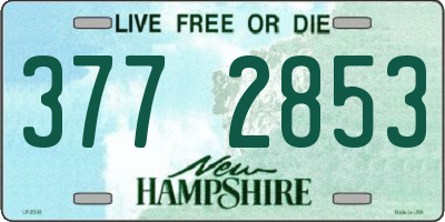 NH license plate 3772853