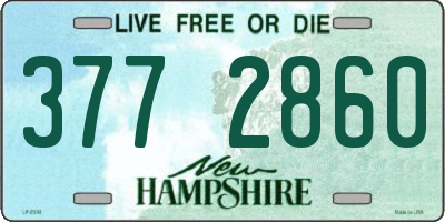 NH license plate 3772860