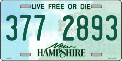 NH license plate 3772893