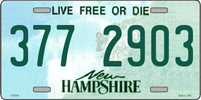 NH license plate 3772903