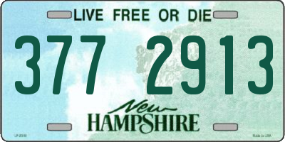 NH license plate 3772913