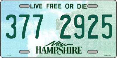 NH license plate 3772925