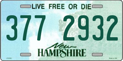 NH license plate 3772932