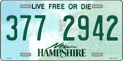 NH license plate 3772942