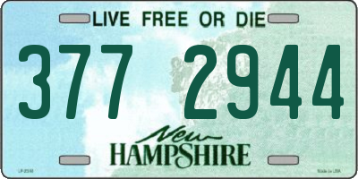 NH license plate 3772944
