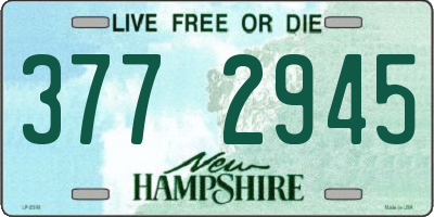 NH license plate 3772945