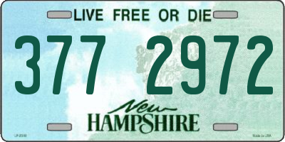 NH license plate 3772972