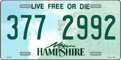 NH license plate 3772992
