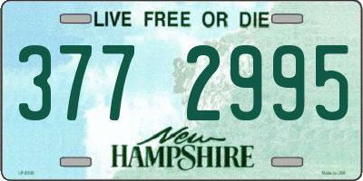 NH license plate 3772995