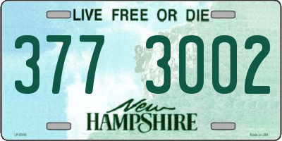 NH license plate 3773002