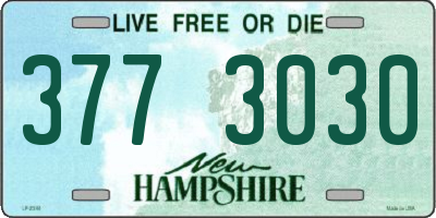 NH license plate 3773030