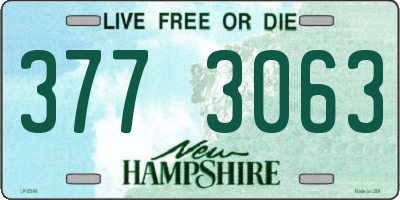 NH license plate 3773063