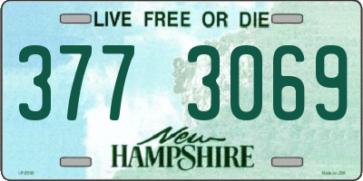 NH license plate 3773069