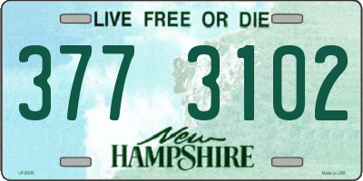 NH license plate 3773102