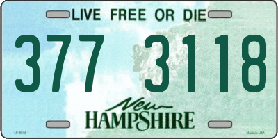 NH license plate 3773118