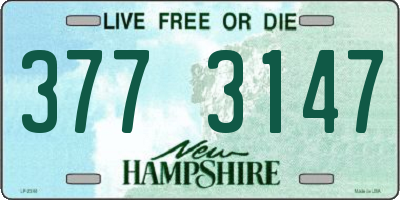 NH license plate 3773147