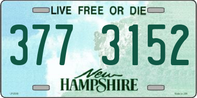 NH license plate 3773152