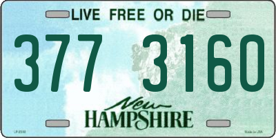 NH license plate 3773160