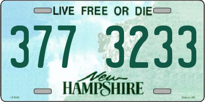 NH license plate 3773233