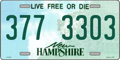 NH license plate 3773303