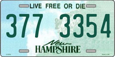 NH license plate 3773354