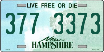 NH license plate 3773373