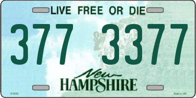 NH license plate 3773377