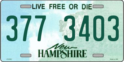 NH license plate 3773403
