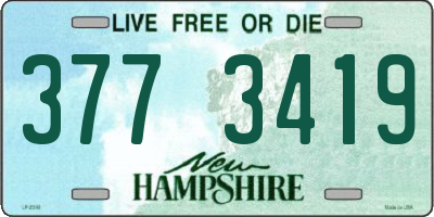 NH license plate 3773419