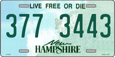 NH license plate 3773443