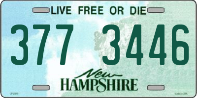 NH license plate 3773446