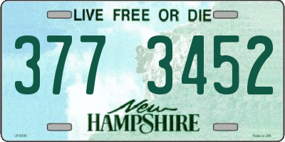 NH license plate 3773452
