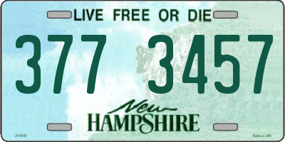 NH license plate 3773457