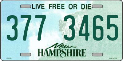 NH license plate 3773465